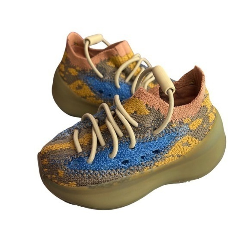 Adidas Yeezy Boost 380 Kids Shoes‎ Alien Blue Orange toddler  Size 4 - Picture 3 of 8